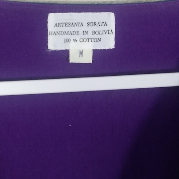 Artesania Sorata Spanish Influence Blue Button Up Long Sleeve Box Style Jacket - Picture 6 of 11